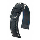 Hirsch CARBON Calf Leather Black L 18 mm