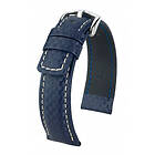 Hirsch CARBON Calf Leather Blue L 24 mm