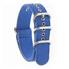 Blue Dr Nato Straps ZULU FOUR Navy Canvas Strap Satin 18 mm