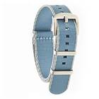 Blue Dr Nato Straps SEATBELT Heavy Strap Light Grey Satin 22 mm