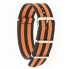 Orange Dr Nato Straps 2 STRIPES Strap Black 18 mm