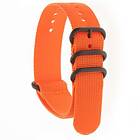 Orange Dr Nato Straps ZULU FOUR Strap Black 24 mm