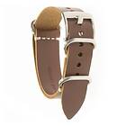 Dark Dr Nato Straps ZULU FOUR Brown Leather Strap Satin 20 mm