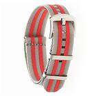 Dr Nato Straps SEATBELT Strap Grey Red Satin 22 mm