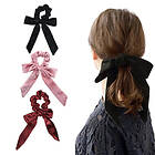 Scrunchie med rosett (Rosa)