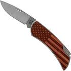 Case Cutlery Woodchuck Flag Brushed Stainless Steel Executive Lockback CA64324