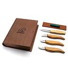 BeaverCraft Basic Set of 4 Knives in gift book-box BCRS07BOOK