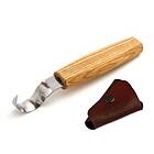 BeaverCraft Spoon Carving Knife 25 mm with leather sheath, oak BCRSK1SOAK