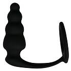 Pleasing Plug, Cock Ring with Beaded Plug