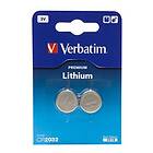 Verbatim Batteri 2 x CR2032 Li