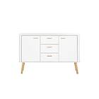 Lausanne Sideboard 136x40 cm Vit/Natur 33161210