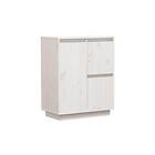 Skänk vit 60x34x75 cm massiv furu Vit 813391