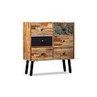 Factory Fellow Sidoskåp med 6 lådor massiv återvunnen teak 70x30x76 cm Brun 245405
