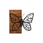 Butterfly 3 Metal Decor Väggdekor Sort/Valnöt 279ENZ1715