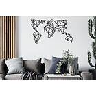 World Map Metal Decor Väggdekor Svart 279ENZ1129
