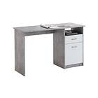 FMD Skrivebord med 1 skuff 123x50x76,5 cm betong og vit Grå 428738