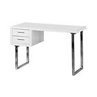 Scandinavian Choice Pallas Skrivebord 120 cm med oppbevaring 2 Skuffer Hvit/Krom