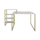 Andifli Skrivebord 60x76,8x133 cm med oppbevaring Guld 322RTC1307