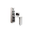 Gdeide Skrivebord 125 cm med oppbevaring Hylle Vit