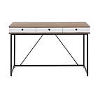 Quivoz Skrivebord 120 cm med oppbevaring 3 Skuffer Ljusbrun/Hvit/Svart 210278