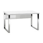 Sydore Skrivebord 140 cm Vit Högglans/Krom 40121CW2
