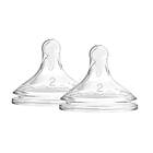 Dr Brown's Level 2 Wide-Neck Silicone Options Nipple 2-pack