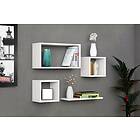 Havzan Vegghylle 44x15 cm 4 Hyllor Vit 495SSE1103