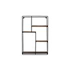 Bingdi Vegghylle 60x15 cm 4 Hyllor Sort/Mörkbrun 491CRT1106
