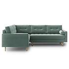 Riviera Esmeralde Sovesofa med Sjeselong Grön Esme II NP2RDL+3LMD 34