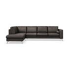 Ocean Lyx 4-sits Sofa med Sjeselong Venstre Sort/Skinn