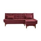 Hunterville Bäddsoffa m. Divan 4-sits 107x205 Röd 867UNQ1660