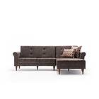 Benin Bäddsoffa m. Divan 4-sits 205x180 Brun 825BLC1699