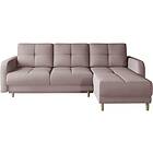 Saimon Sovesofa m. Sjeselong med oppbevaring 3-sits Rosa CO-ROX-U-24NU