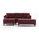 Angola Bäddsoffa m. Divan 4-sits 140x193 Röd 825BLC2640