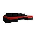 Ovadia 5-sits Sovesofa Sort/Röd