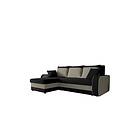 Alvared 3-sits Hörnbäddsoffa Universal Sort/Grå