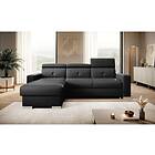 Trent Sovesofa m. Sjeselong med oppbevaring 3-sits Svart CO-FR-LT-10FL