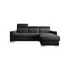 Trent Sovesofa m. Sjeselong med oppbevaring 3-sits Svart CO-FR-RT-10FL