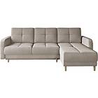 Saimon Sovesofa m. Sjeselong med oppbevaring 3-sits Beige CO-ROX-U-18SO