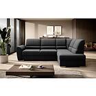Sajmon Sovesofa m. Sjeselong 3-sits Svart CO-SIB-RT-10FL
