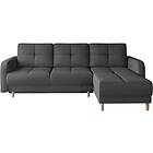 Saimon Sovesofa m. Sjeselong med oppbevaring 3-sits Mörkgrå CO-ROX-U-06NU