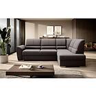 Sajmon Sovesofa m. Sjeselong 3-sits Mörkbrun CO-SIB-RT-22FL