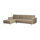 Toomey Hörnbäddsoffa Høyre Sammet Beige 184908
