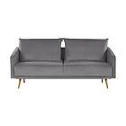 Maurana 3-sits Sofa Sammet/Grå 237348
