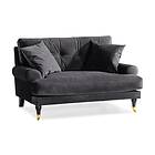 Andrew Loveseat Sammet Mörkgrå/Mässing