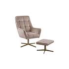 Montmelo Lenestol med Fotpall Beige/Sammet 219519