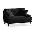 Andrew Loveseat Sammet Svart/Krom