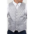 Neckwear Damask Bröllopsväst Silver