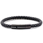 Scottsberry svart läderarmband med spänne