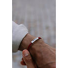 Scottsberry Vinrött Läderarmband Classic Silver